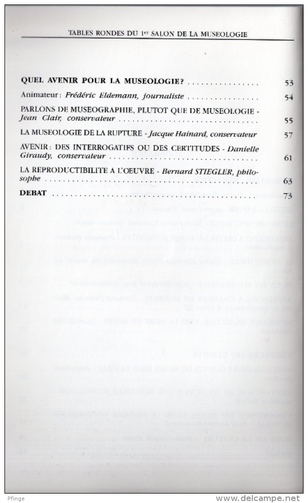 Tables Rondes Du 1er Salon De La Muséologie - Culture