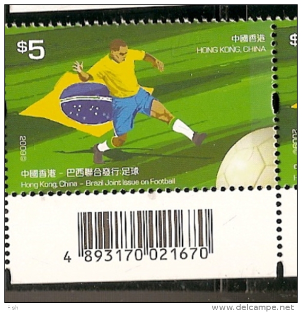 Hong Kong ** & Joint Issue Brazil, Hong Kong, China, Soccer 2009 (4008) - Neufs
