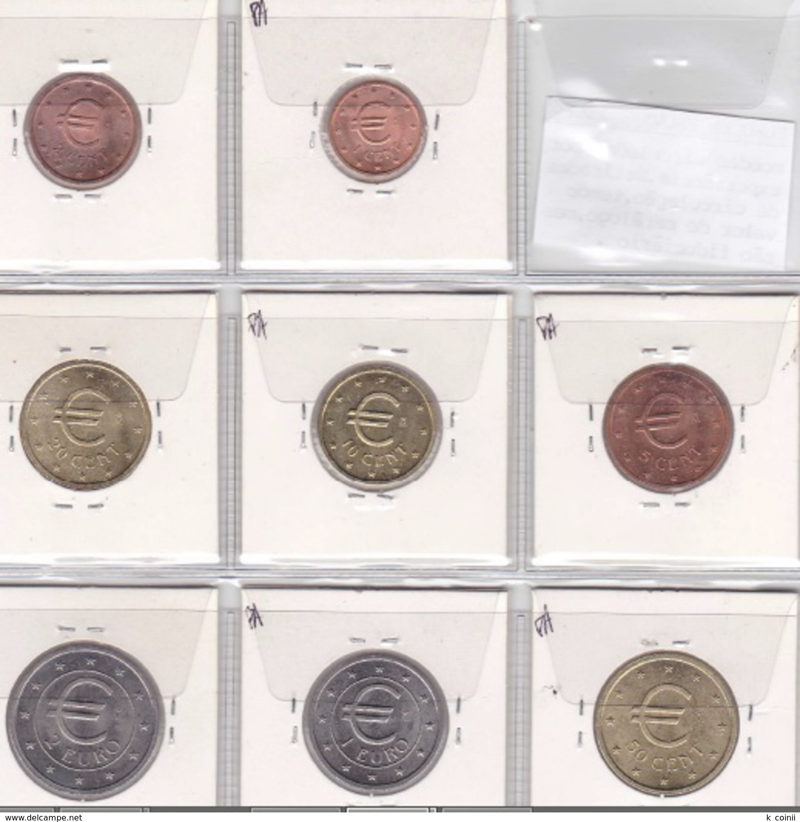 Spain - Set Of Pattern Euro Coins UNC -  Prove & Riconi