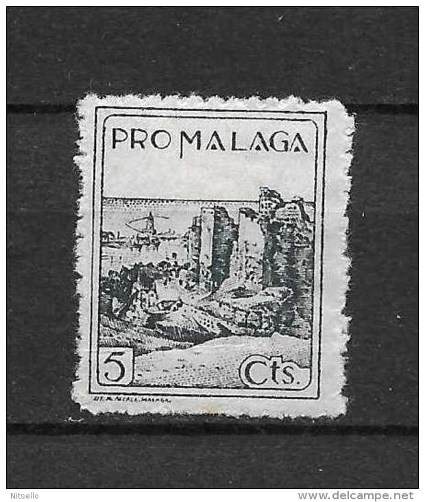 LOTE 2189  ///  (C010) ESPAÑA. GUERRA CIVIL PRO MALAGA 1937 VISTA DE LA ALCAZABA - Viñetas De La Guerra Civil