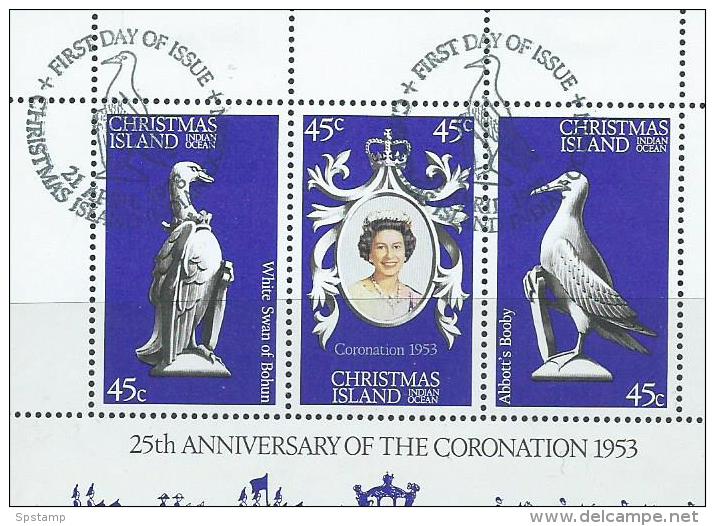 Christmas Island 1978 QEII Coronation Anniversary Strip Of 3 FU - Christmas Island