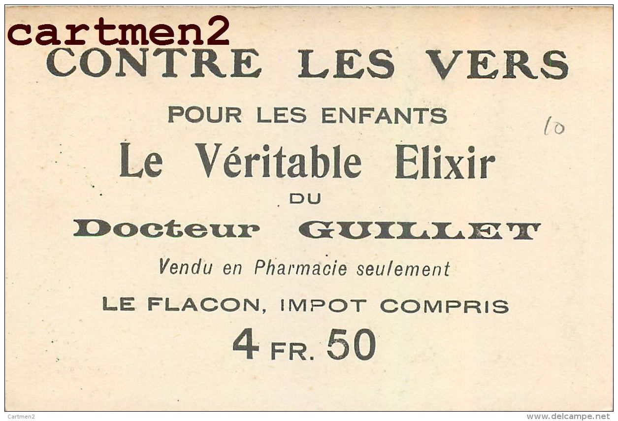 ILLUSTRATEUR BENJAMIN RABIER SOURIS EN GONDOLE SABOT PUBLICITE ELIXIR VERMIFUGE DOCTEUR GUILLET 11 X 7 CM - Rabier, B.