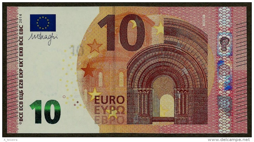 France - 10 Euro - E004 F1 - EA5403518659 - Draghi - UNC - 10 Euro