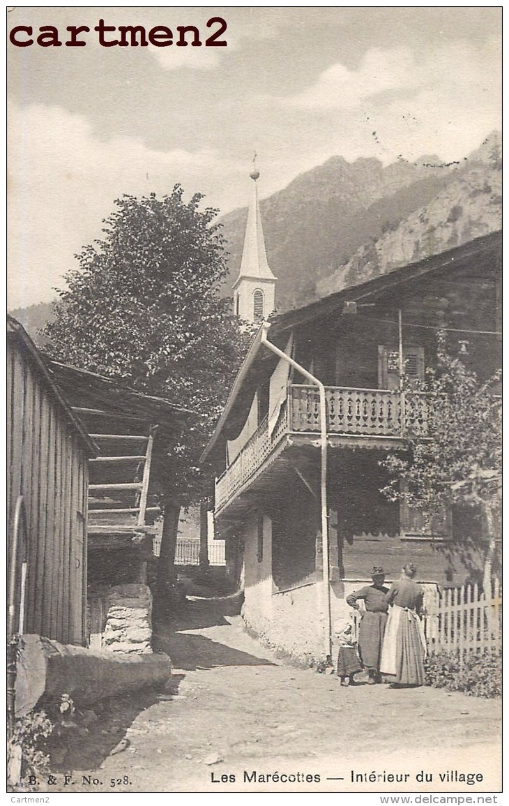 LES MARECOTTES INTERIEUR DU VILLAGE CANTON DU VALAIS SUISSE - Sonstige & Ohne Zuordnung