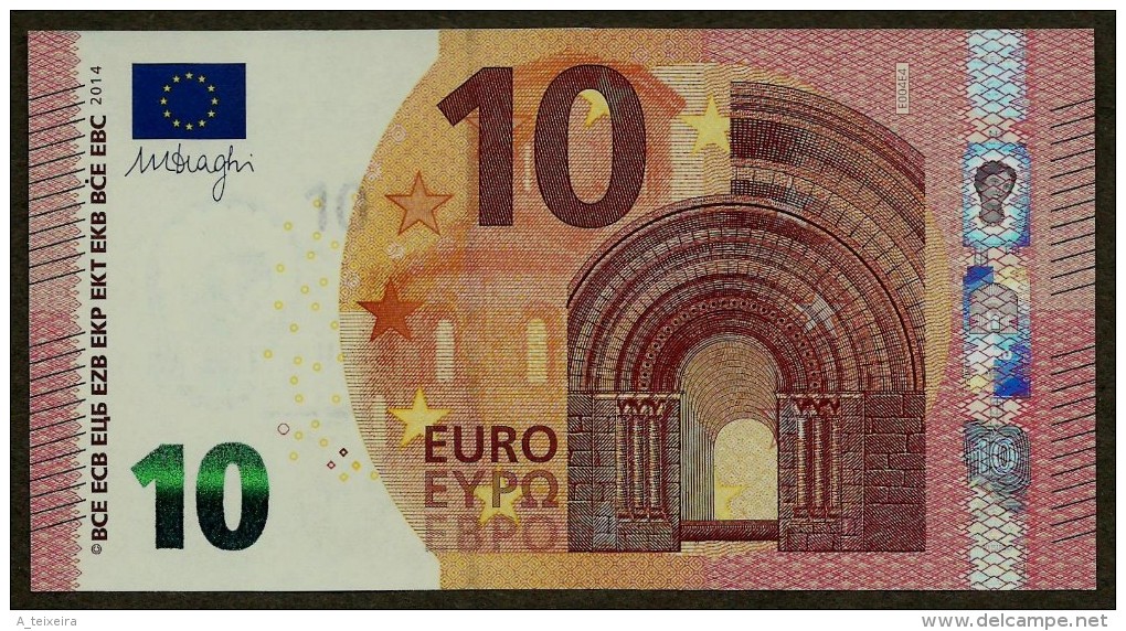 France - 10 Euro - E004 E4 - EA5400599905 - Draghi - UNC - 10 Euro