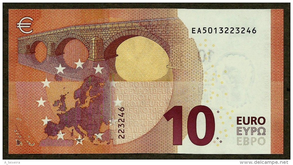 France - 10 Euro - E004 D1 - EA5013223246 - Draghi - UNC - 10 Euro