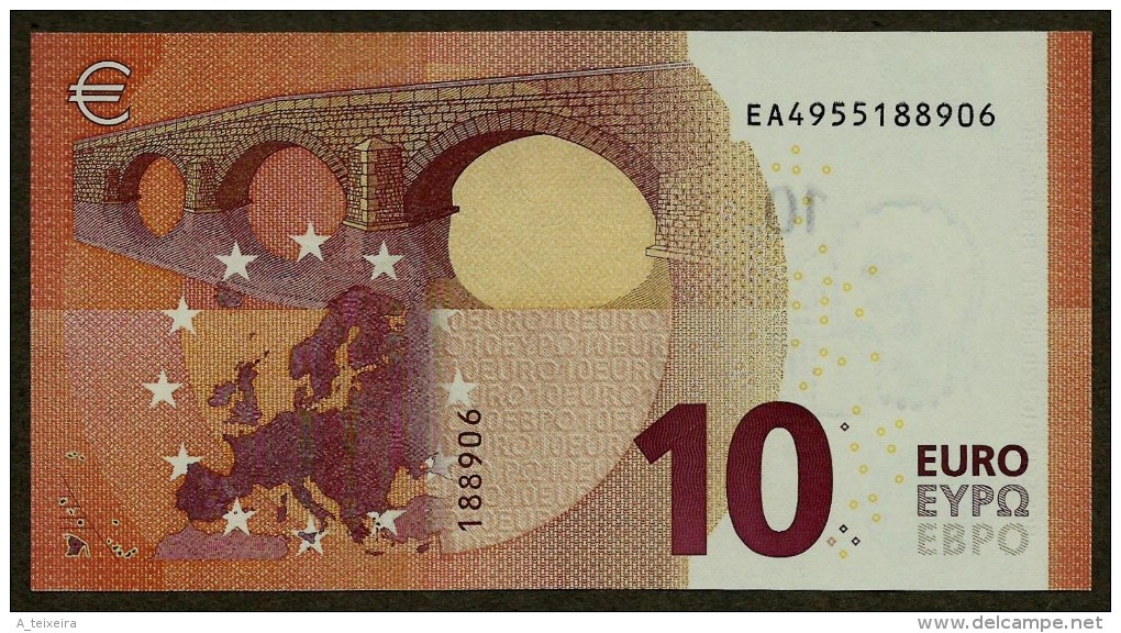 France - 10 Euro - E004 C3 - EA4955188906 - Draghi - UNC - 10 Euro