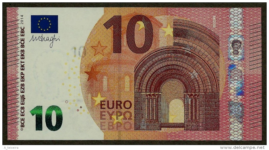 France - 10 Euro - E004 C2 - EA4954181329 - Draghi - UNC - 10 Euro