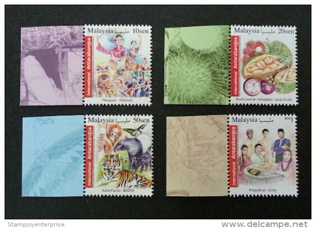 Malaysia International Definitive Stamps 2016 Tiger Costume Fruit Butterfly Lion Dance Monkey (stamp) MNH *low Value - Malesia (1964-...)