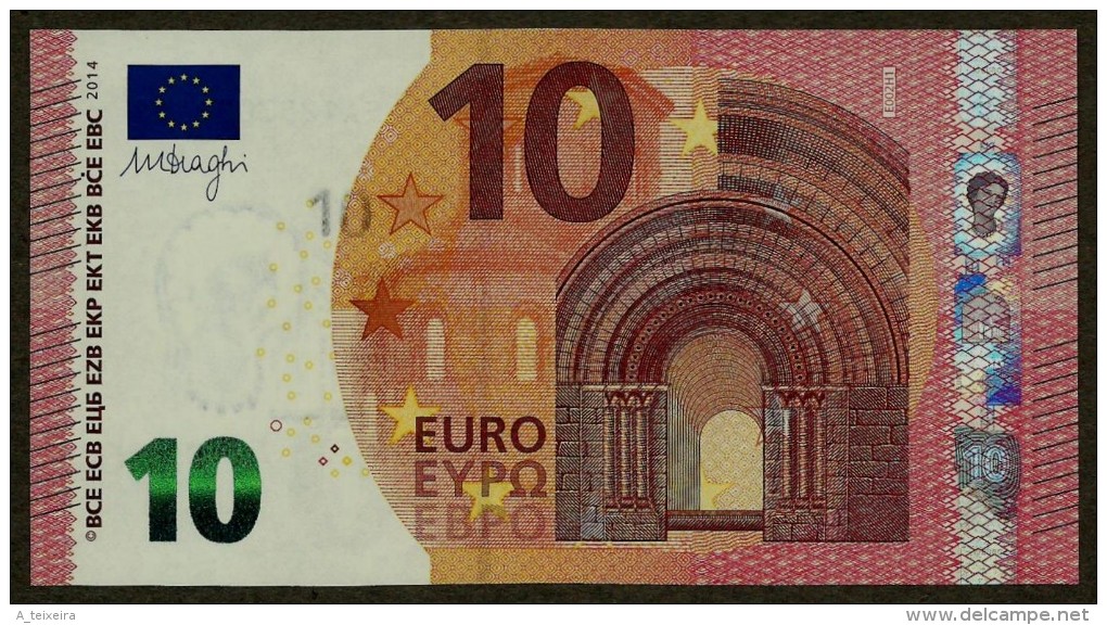 France - 10 Euro - E002 H1 - EA1257072958 - Draghi - UNC - 10 Euro