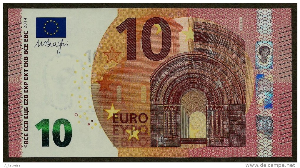 France - 10 Euro - E001 I5 - EA0943587802 - Draghi - UNC - 10 Euro