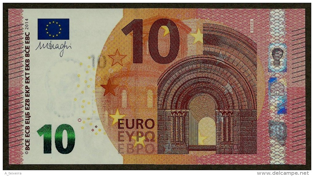 France - 10 Euro - E001 I4 - EA0942589099 - Draghi - UNC - 10 Euro