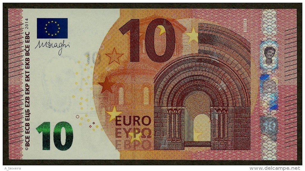 France - 10 Euro - E001 E4 - EA0702572797 - Draghi - UNC - 10 Euro