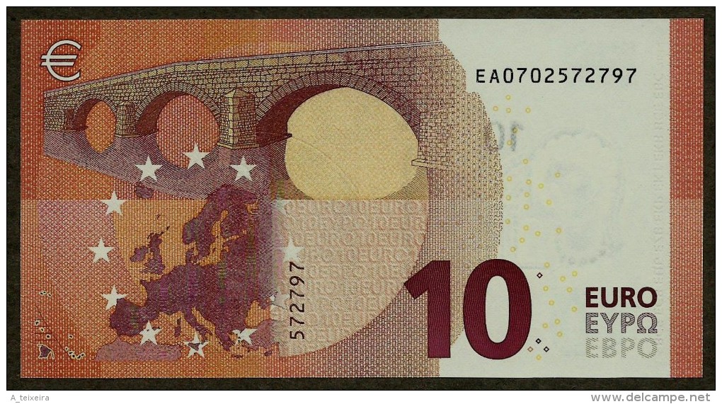 France - 10 Euro - E001 E4 - EA0702572797 - Draghi - UNC - 10 Euro
