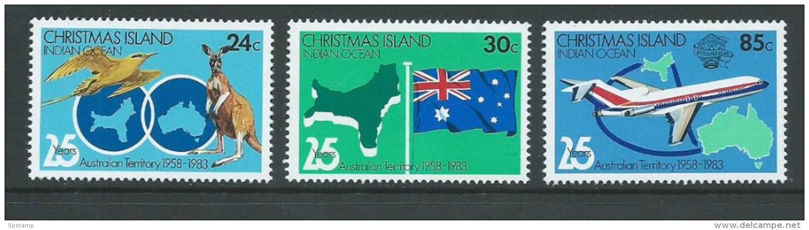 Christmas Island 1983 Australian Territory Anniversary Set 3 MNH - Christmas Island