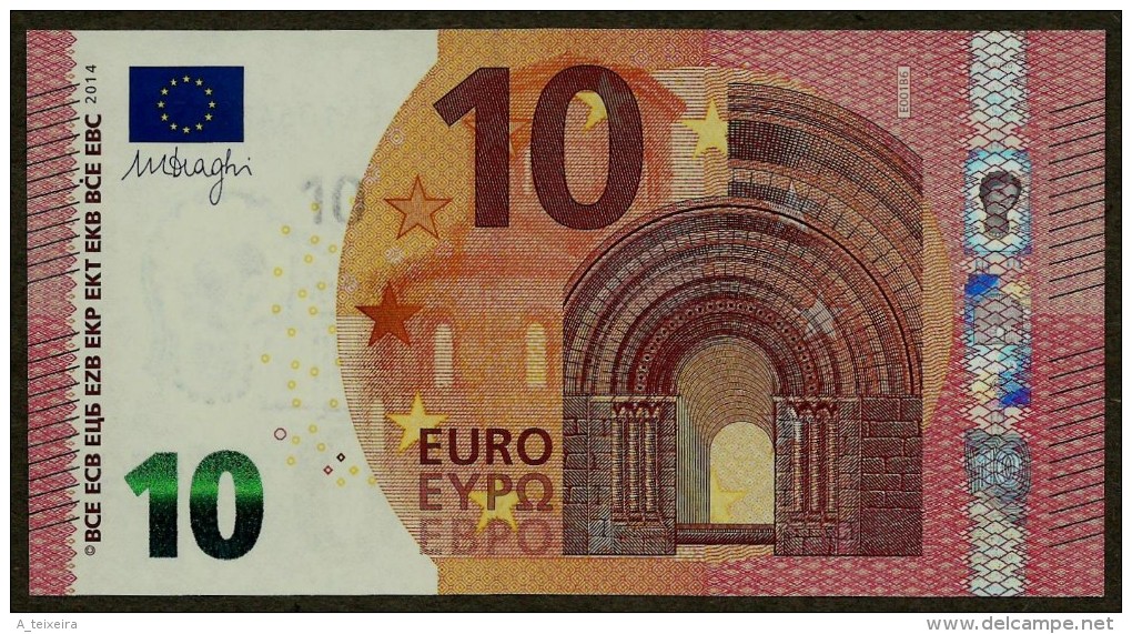 France - 10 Euro - E001 B6 - EA1064281528 - Draghi - UNC - 10 Euro