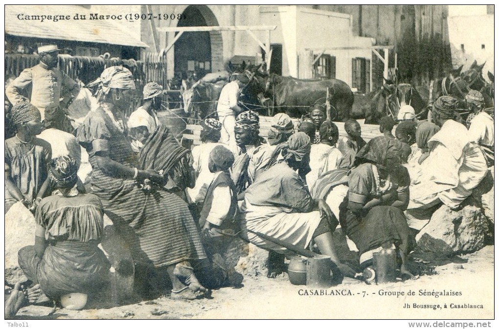 Mitaria - Campagne Du Maroc (1907-1908) - Casablanca -  Groupe De Sénégalaises - Casablanca