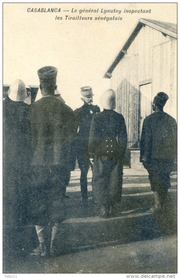 Mitaria -  Casablanca - Le Général Lyautey Inspectant Les Tirailleurs Sénégalais - Casablanca