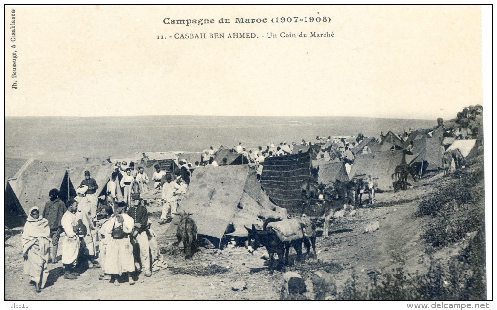 Militaria - Campagne Du Maroc 1907- 1909- Casbah Ben Ahmet - Un Coin Du Marché - Casablanca