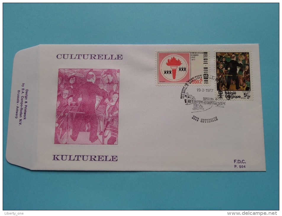 CULTURELLE KULTURELE ( F.D.C. P. 504 ) HOUTHALEN 19-3-1977 ( Zie Foto ) ! - 1971-1980