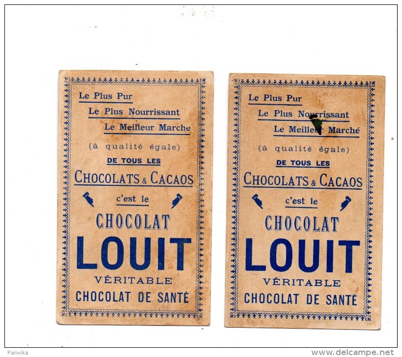 Chocolat Louit. 2 Chromos. La Malice. L'indiscretion. - Louit