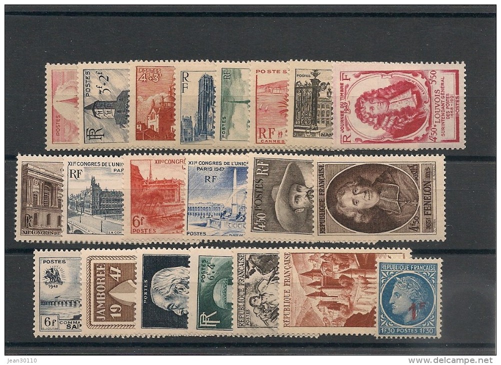 FRANCE  1947 N° Y&T : 772/792** Côte : 36,00 € - 1940-1949