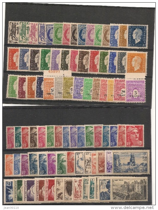 FRANCE  1945 N° Y&T : 669/747** Côte : 83,00 € - 1940-1949