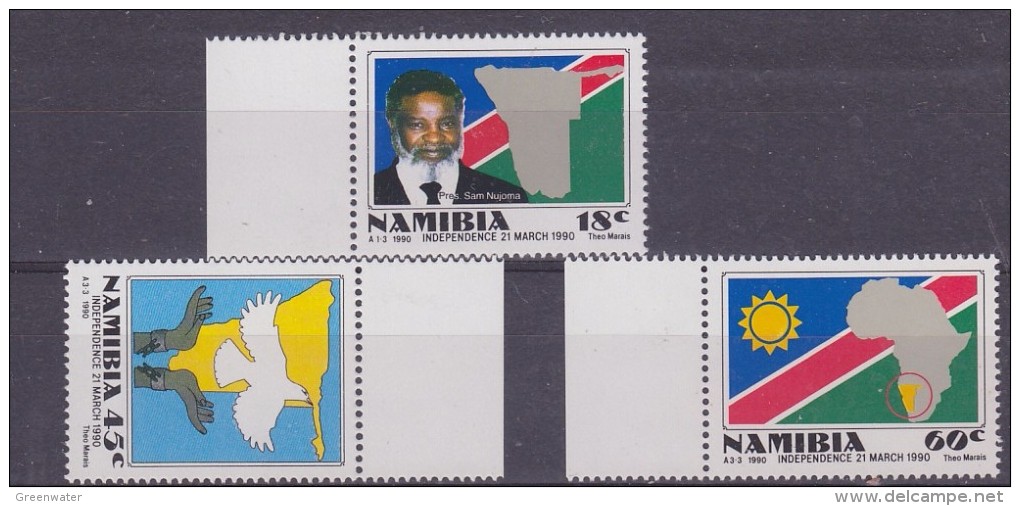 Namibia 1990 Independence 3v ** Mnh (32839) - Namibia (1990- ...)