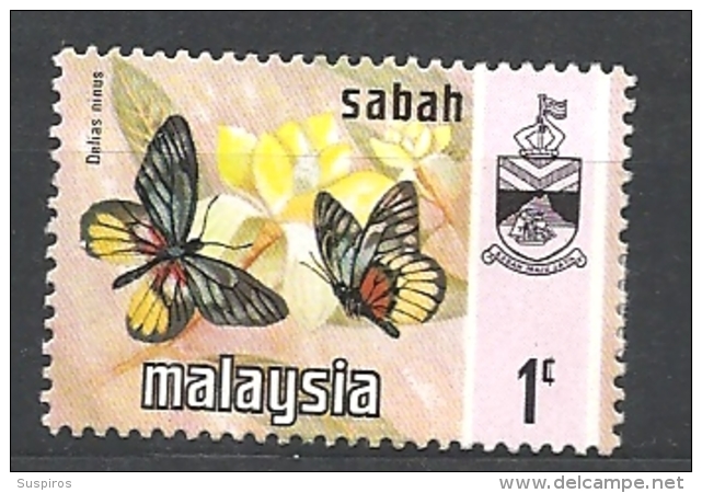 MALESIA SABAH    1971 Butterflies    HINGED - Sabah