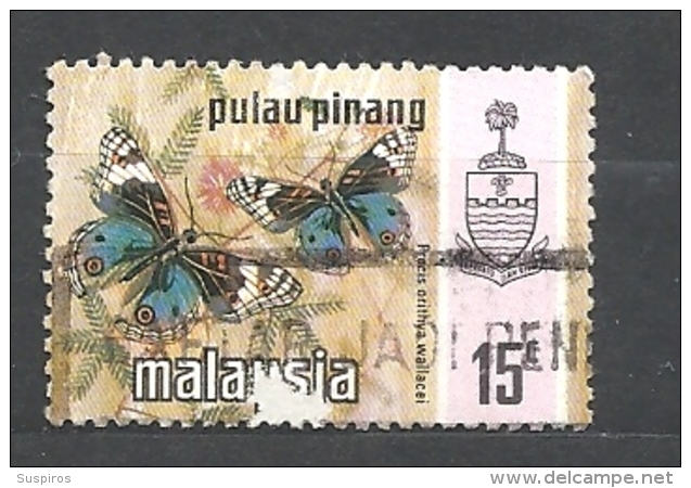 MALESIA   PENANG  PALAU PINANG  1971 -1977 Butterflies   USED - Penang
