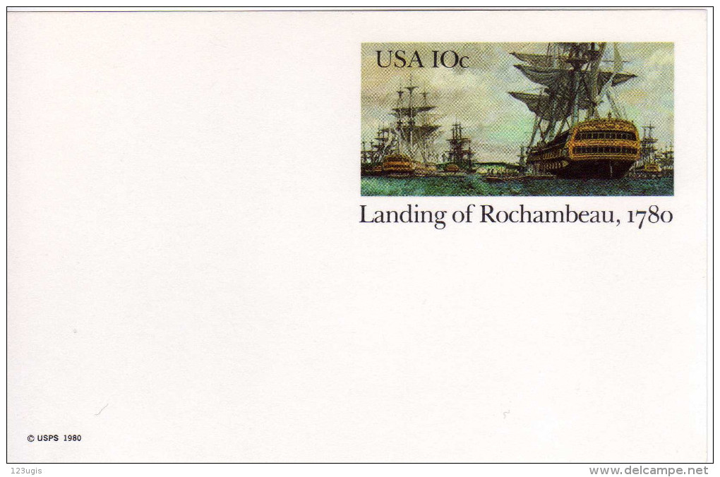 Vereignite Staaten / US 1980, Ganzsache, Landing Of Rochambeau 1780 [151016KVI] - 1961-80