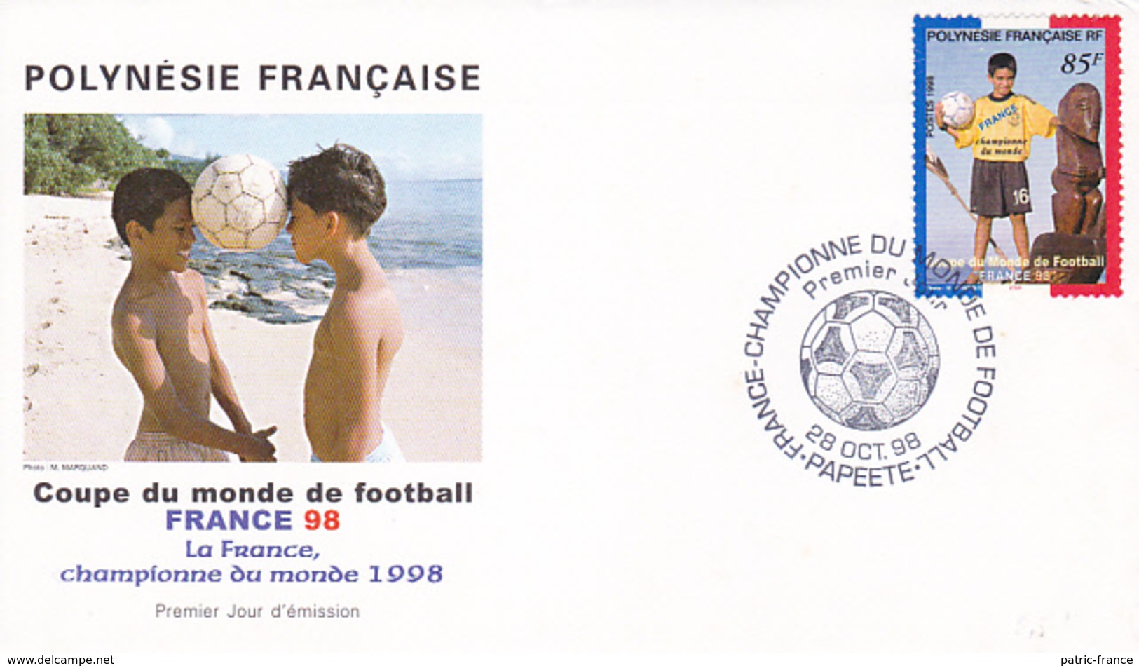 POLYNESIE FRANCAISE 1998 - Football France98 - 571 Premier Jour - Ganzsachen