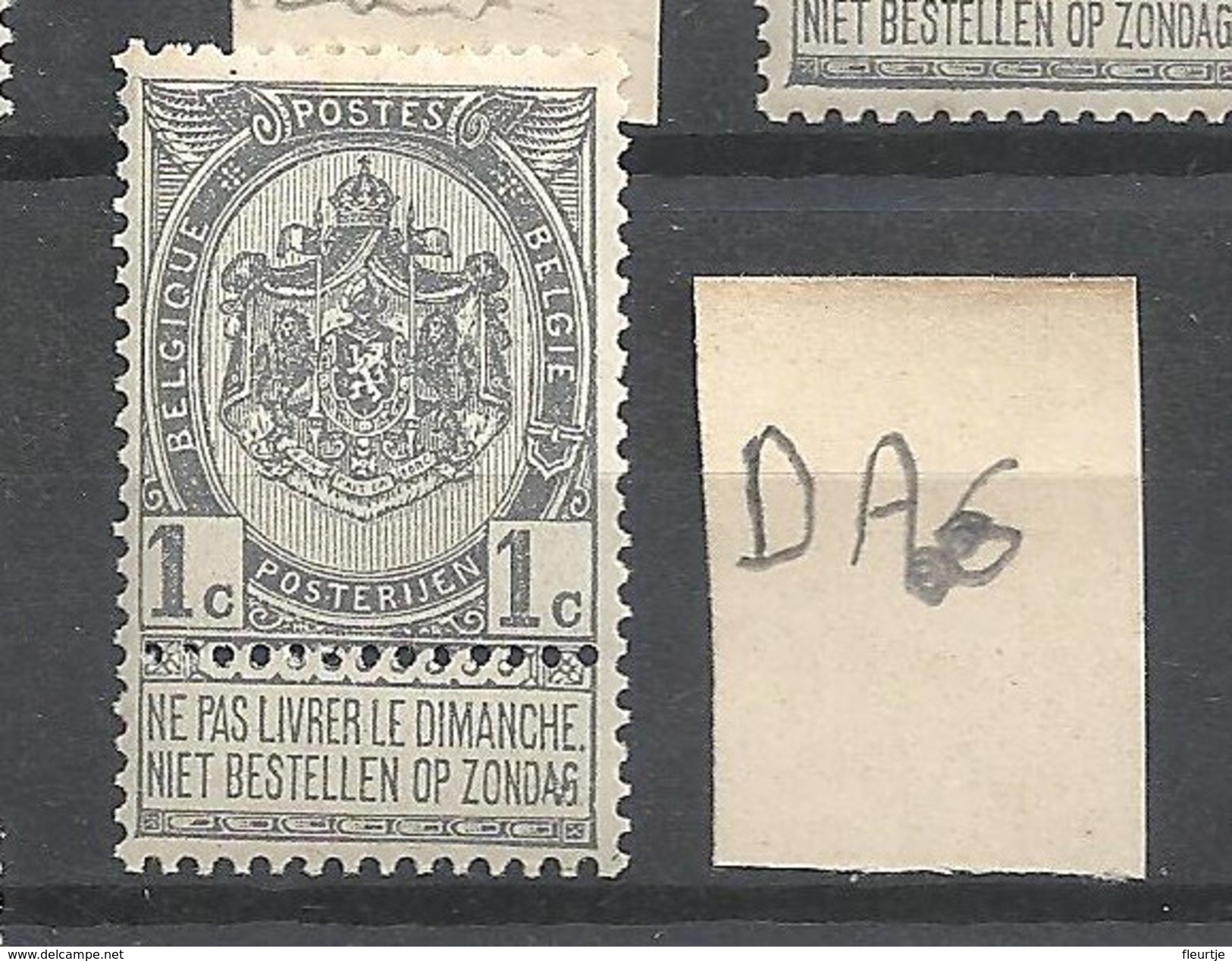 MUST SEE Belgium 1893  COBnr54**  1c V A&G Zondag Vervormd  MNH - Non Classés