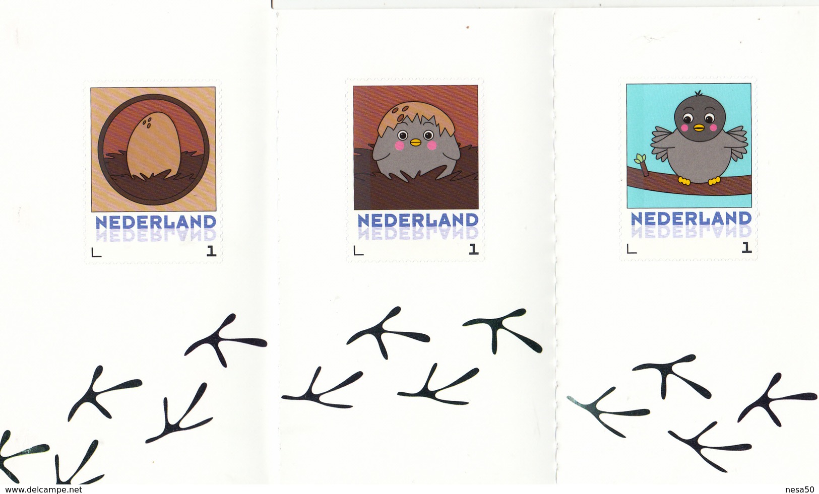 Nederland 2016 Persoonlijke Zegel PostNL: Geboorte Van Een Postduif;carrier Pigeon,  Zie Scan; 10 Stamps, Mint - Nuovi