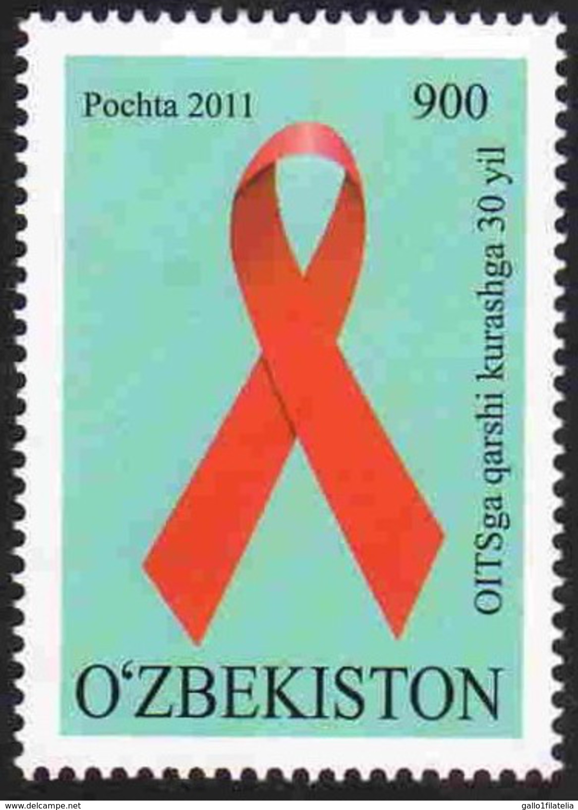 2011 - UZBEKISTAN - LOTTA ALL´AIDS / STRUGGLE AGAINST SIDA. MNH - Ziekte