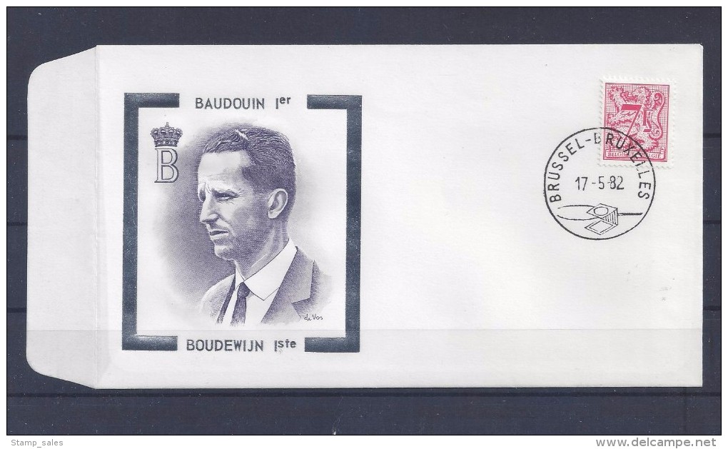 N°2051FDC GESTEMPELD Brussel - Bruxelles SUPERBE - 1977-1985 Cijfer Op De Leeuw