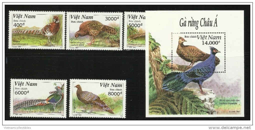 Vietnam Viet Nam MNH Perf Stamps & Souvenir Sheet 1997 : Pheasant / Bird (Ms767) - Vietnam