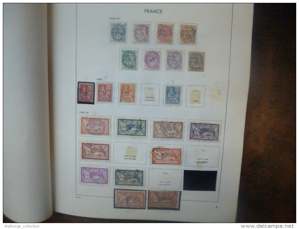 DEPART 1 EURO ! FRANCE 1877-1963 EN ALBUM "DAVO" TRES BELLE COLLECTION MAJ. OBL (1222)  1 KILO 700 ! - Sammlungen