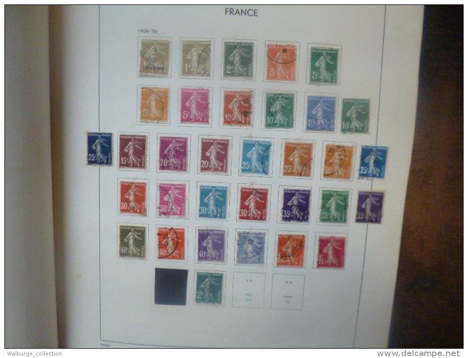 DEPART 1 EURO ! FRANCE 1877-1963 EN ALBUM "DAVO" TRES BELLE COLLECTION MAJ. OBL (1222)  1 KILO 700 !