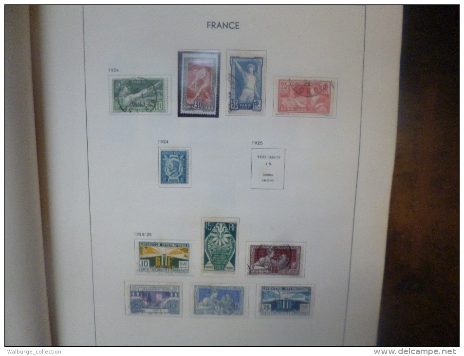 DEPART 1 EURO ! FRANCE 1877-1963 EN ALBUM "DAVO" TRES BELLE COLLECTION MAJ. OBL (1222)  1 KILO 700 !