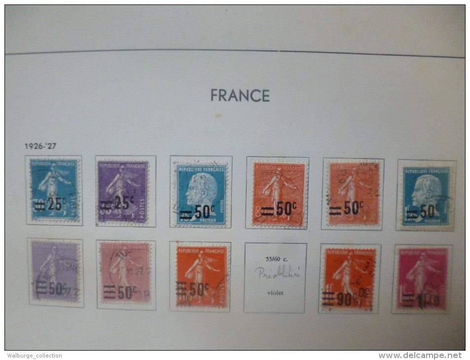 DEPART 1 EURO ! FRANCE 1877-1963 EN ALBUM "DAVO" TRES BELLE COLLECTION MAJ. OBL (1222)  1 KILO 700 !