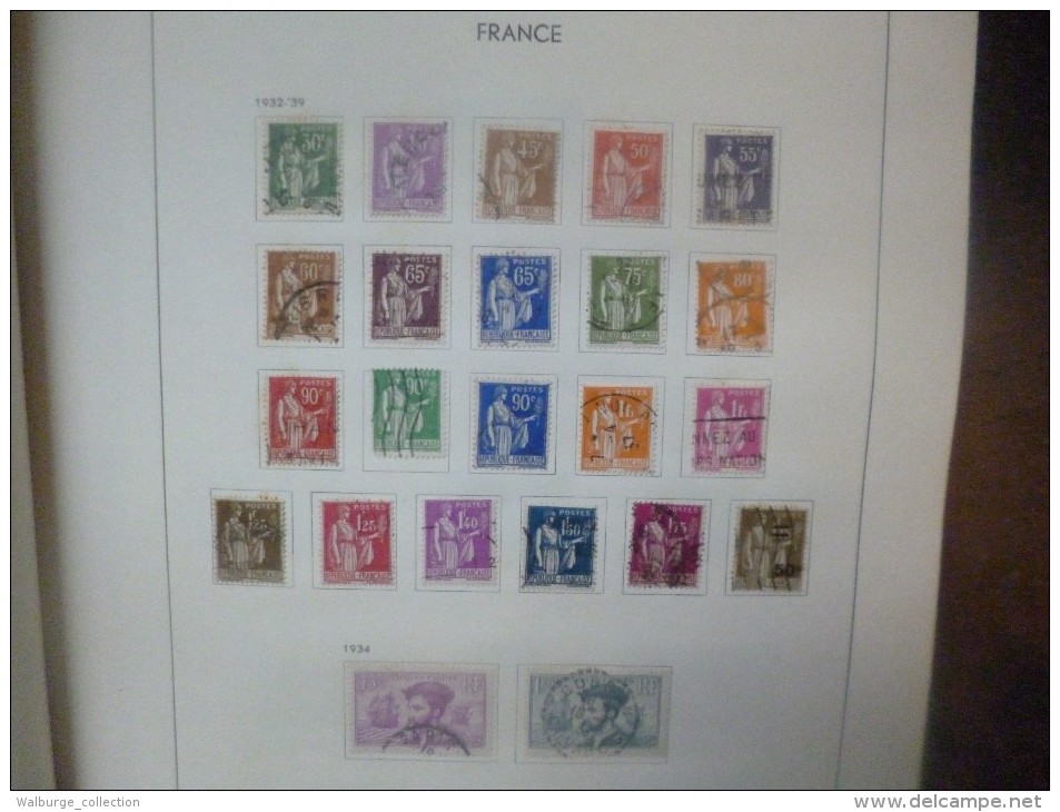 DEPART 1 EURO ! FRANCE 1877-1963 EN ALBUM "DAVO" TRES BELLE COLLECTION MAJ. OBL (1222)  1 KILO 700 !