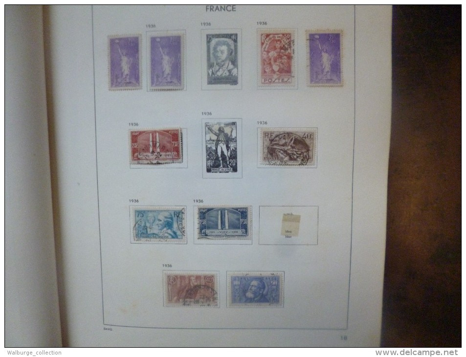 DEPART 1 EURO ! FRANCE 1877-1963 EN ALBUM "DAVO" TRES BELLE COLLECTION MAJ. OBL (1222)  1 KILO 700 !