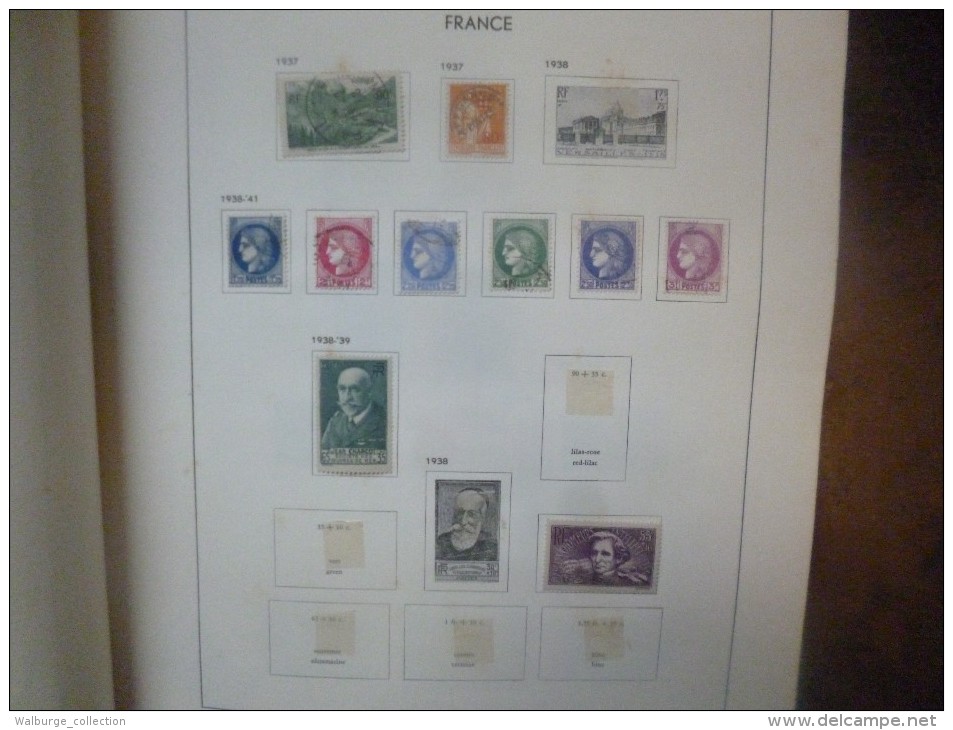 DEPART 1 EURO ! FRANCE 1877-1963 EN ALBUM "DAVO" TRES BELLE COLLECTION MAJ. OBL (1222)  1 KILO 700 !