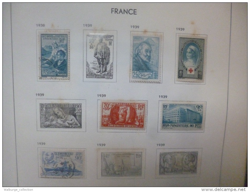 DEPART 1 EURO ! FRANCE 1877-1963 EN ALBUM "DAVO" TRES BELLE COLLECTION MAJ. OBL (1222)  1 KILO 700 !