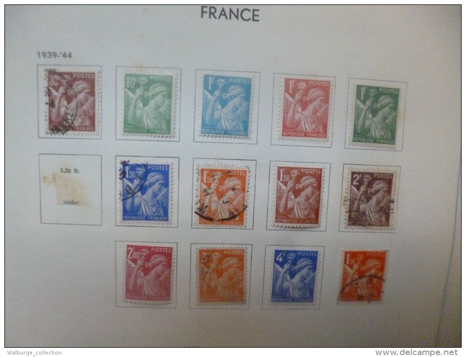 DEPART 1 EURO ! FRANCE 1877-1963 EN ALBUM "DAVO" TRES BELLE COLLECTION MAJ. OBL (1222)  1 KILO 700 !