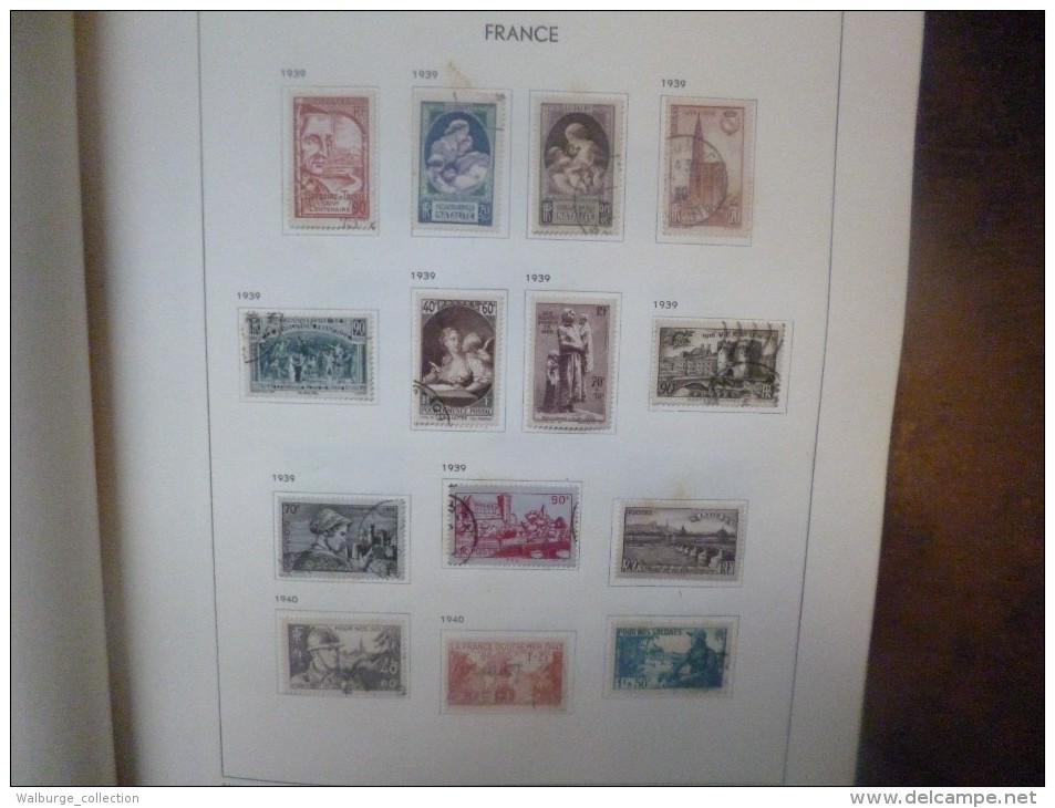 DEPART 1 EURO ! FRANCE 1877-1963 EN ALBUM "DAVO" TRES BELLE COLLECTION MAJ. OBL (1222)  1 KILO 700 !