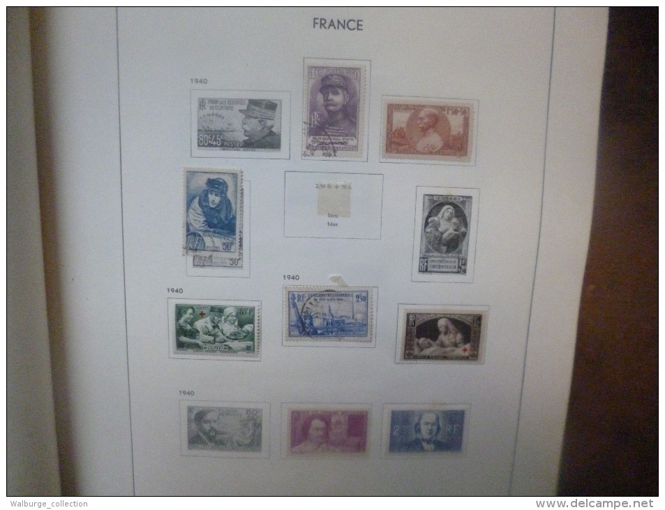 DEPART 1 EURO ! FRANCE 1877-1963 EN ALBUM "DAVO" TRES BELLE COLLECTION MAJ. OBL (1222)  1 KILO 700 !