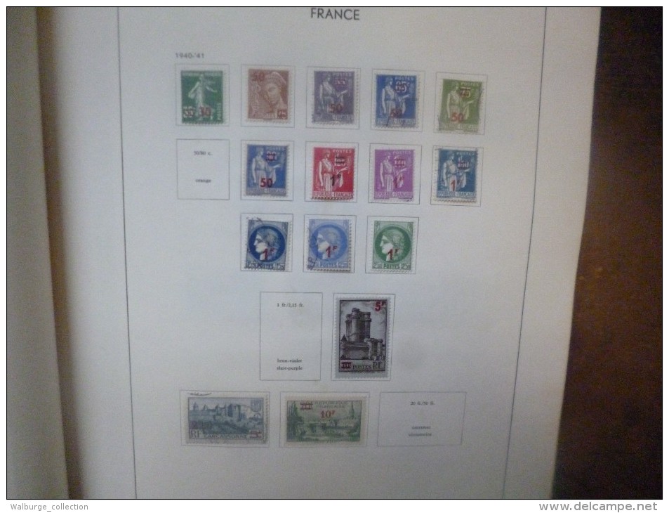 DEPART 1 EURO ! FRANCE 1877-1963 EN ALBUM "DAVO" TRES BELLE COLLECTION MAJ. OBL (1222)  1 KILO 700 !