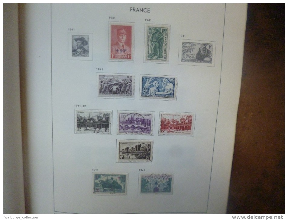 DEPART 1 EURO ! FRANCE 1877-1963 EN ALBUM "DAVO" TRES BELLE COLLECTION MAJ. OBL (1222)  1 KILO 700 !